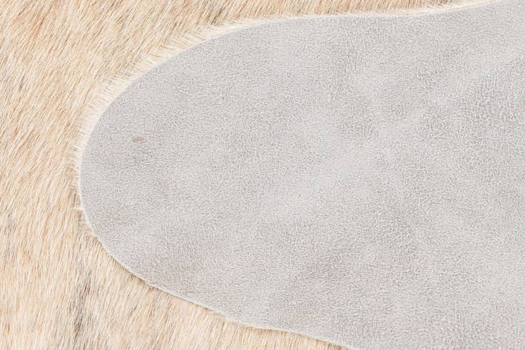 Detail image of 5' 10 x 6' 5 Cowhide Leather Square Rug