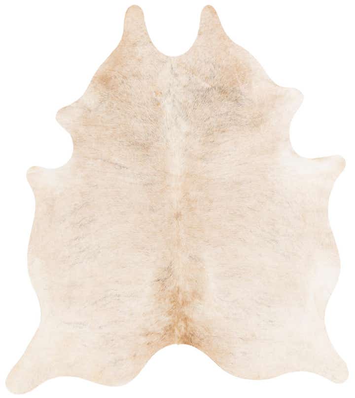 5' 10 x 6' 5 Cowhide Leather Square Rug