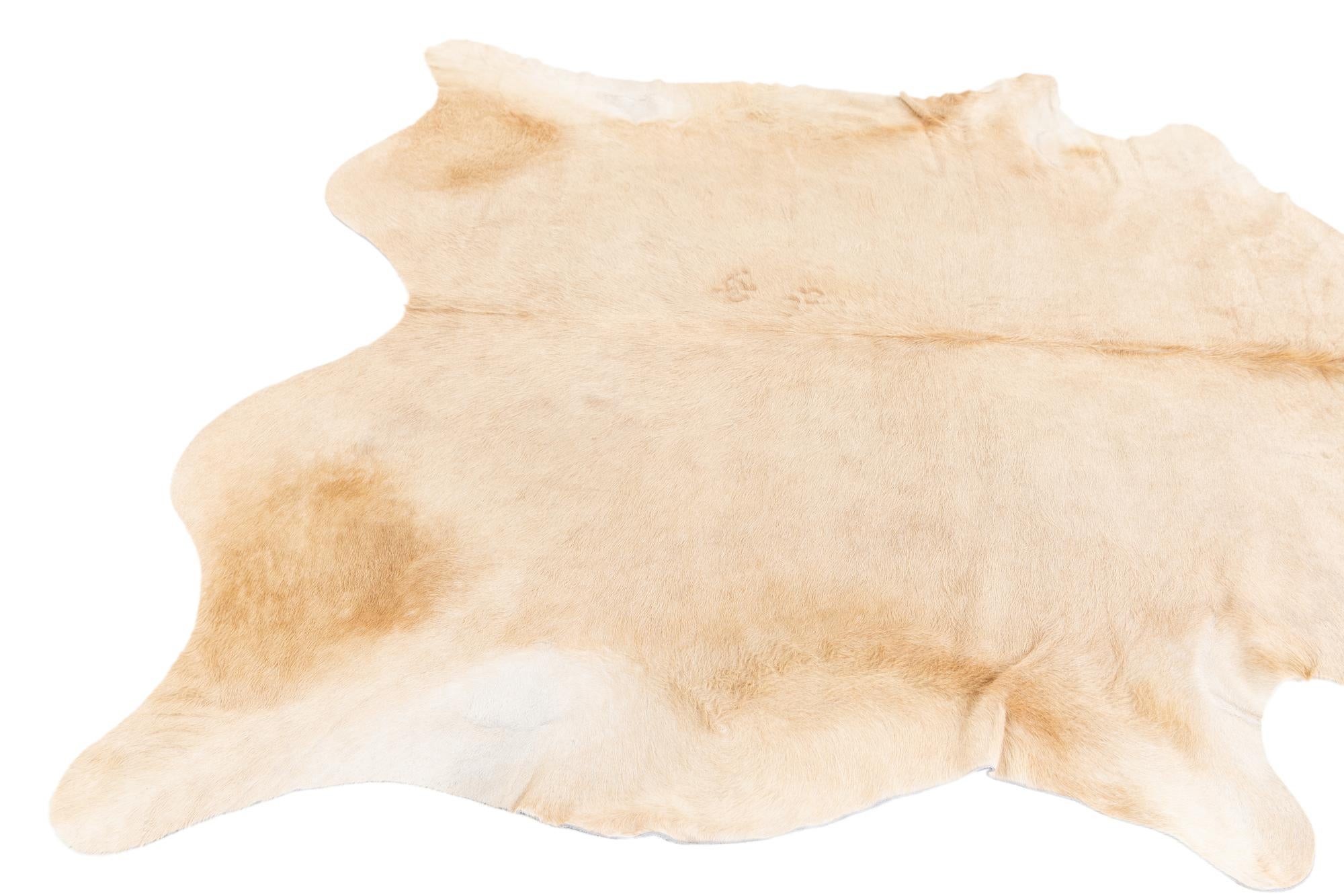 6' 2 x 6' 8 Cowhide Leather Square Rug
