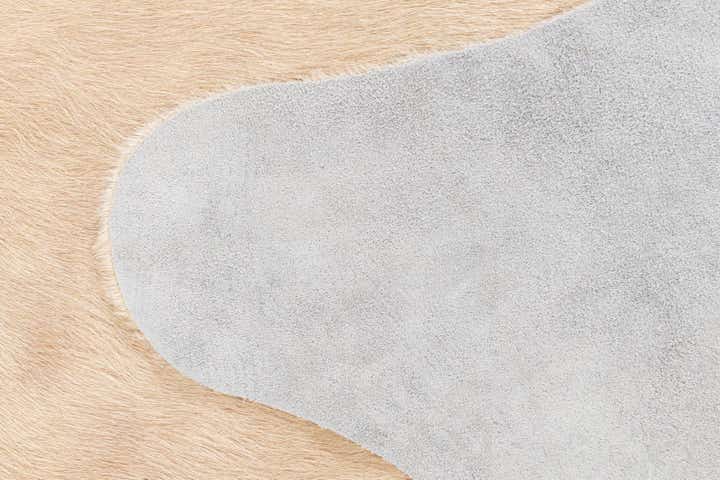 6' 2 x 6' 8 Cowhide Leather Square Rug