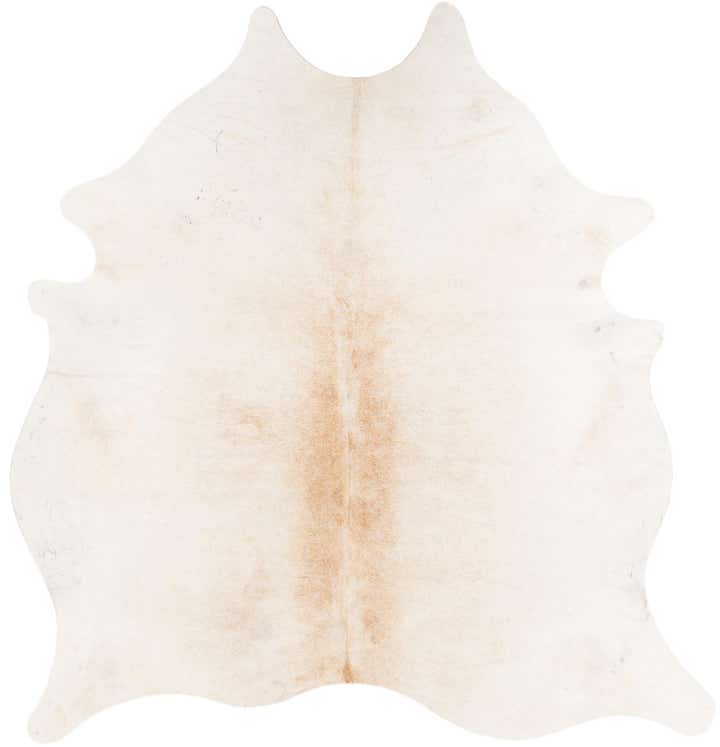 5' 11 x 6' 5 Cowhide Leather Square Rug
