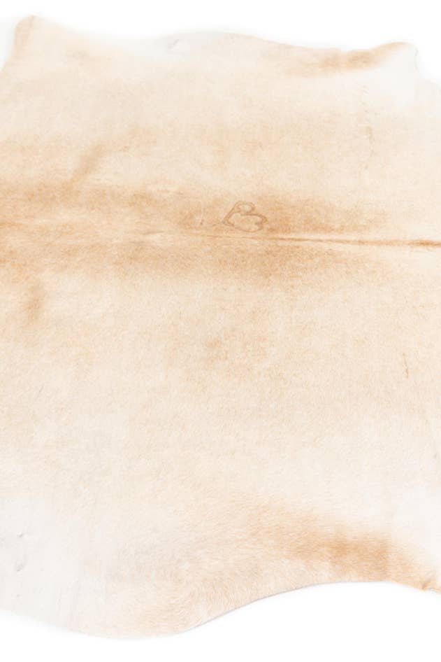 Detail image of 5' 4 x 5' 11 Cowhide Leather Square Rug