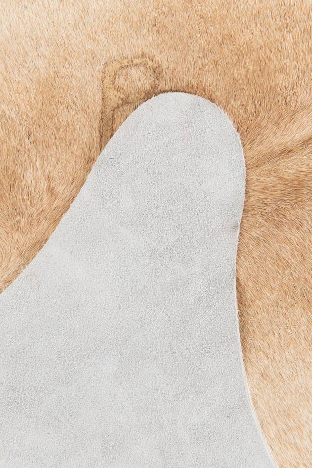 Detail image of 5' 4 x 5' 11 Cowhide Leather Square Rug
