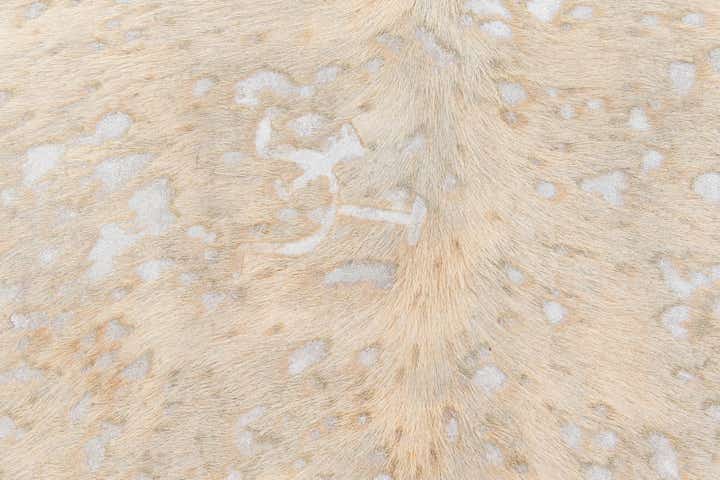 6' 2 x 6' 10 Cowhide Leather Square Rug