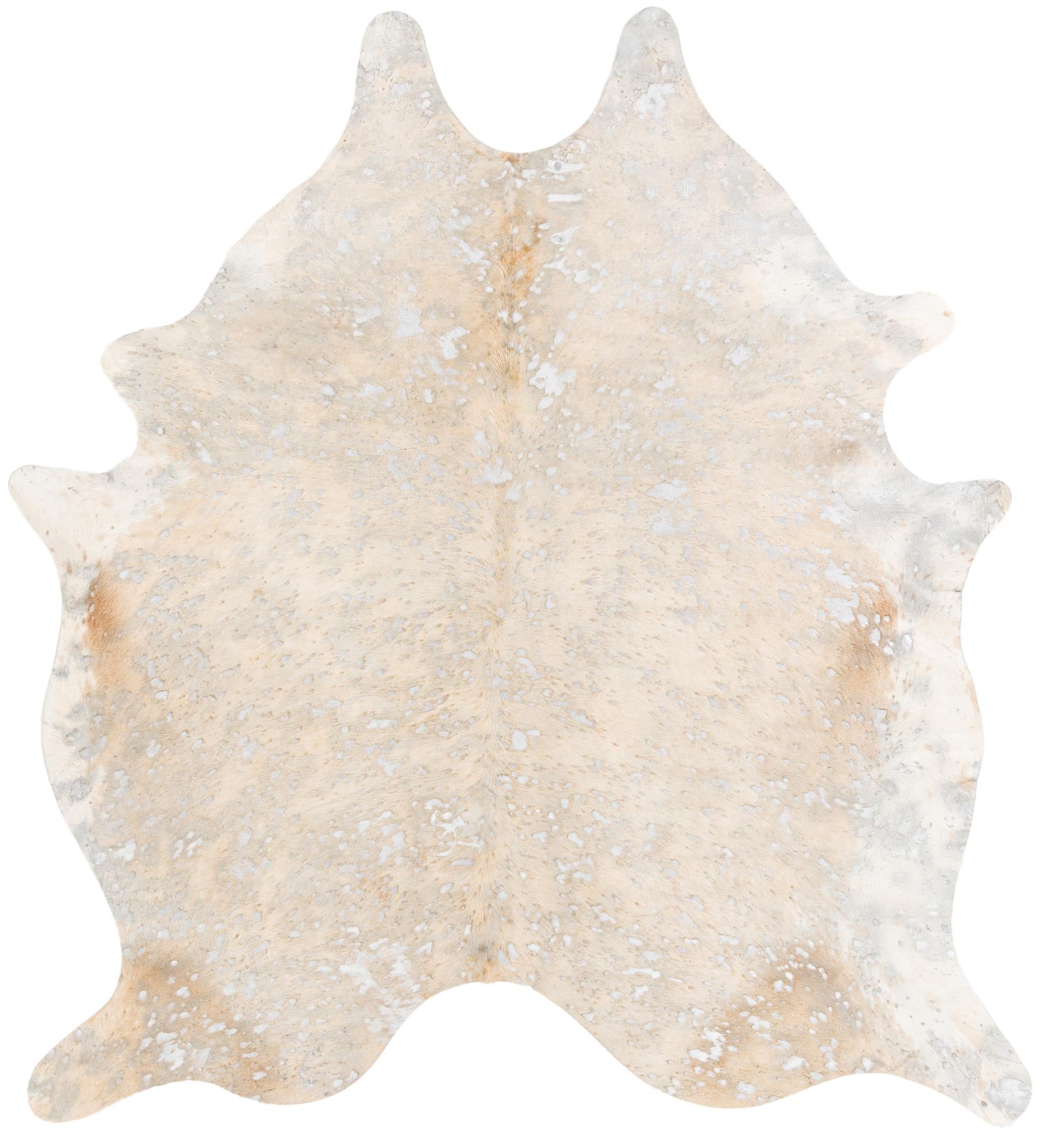 6' 2 x 6' 10 Cowhide Leather Square Rug