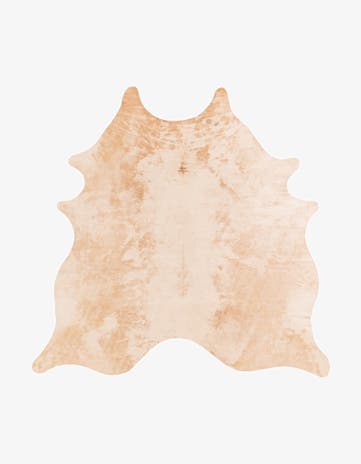 6' 4 x 6' 6 Cowhide Leather Square Rug