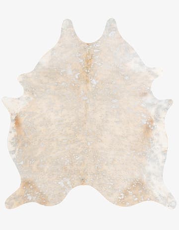 6' 2 x 6' 10 Cowhide Leather Square Rug