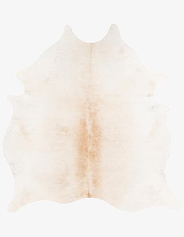 5' 11 x 6' 5 Cowhide Leather Square Rug