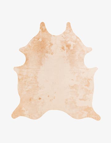 6' 4 x 6' 11 Cowhide Leather Square Rug