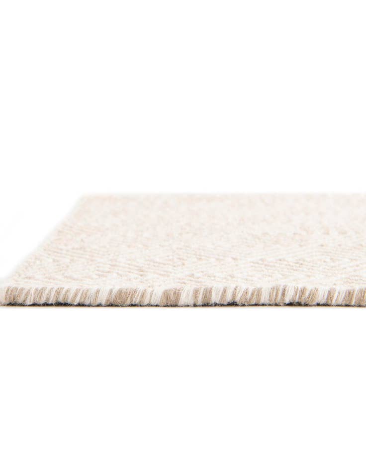 Detail image of 10' x 10' Hand Woven Geo Trellis Flatweave Square Rug