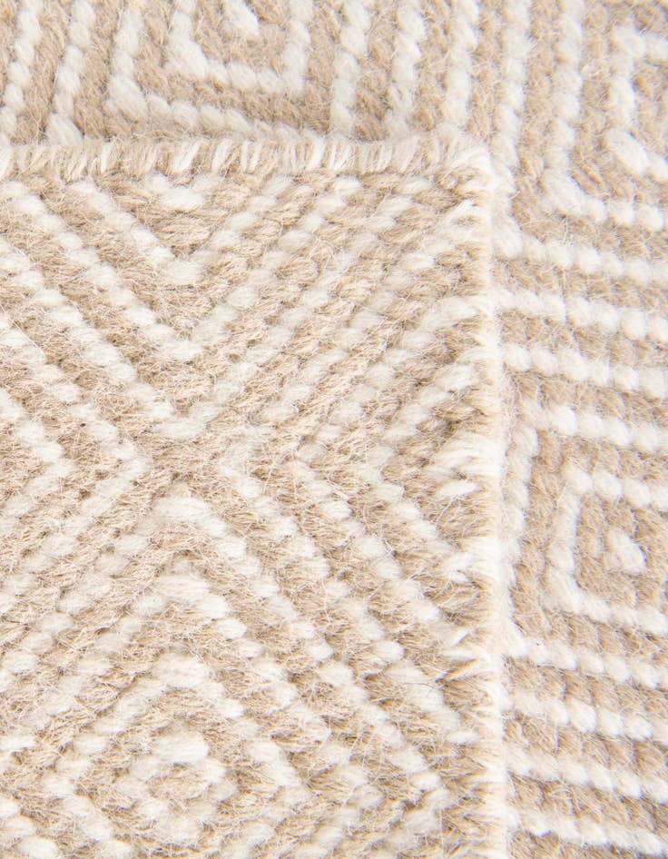 Detail image of 10' x 10' Hand Woven Geo Trellis Flatweave Square Rug