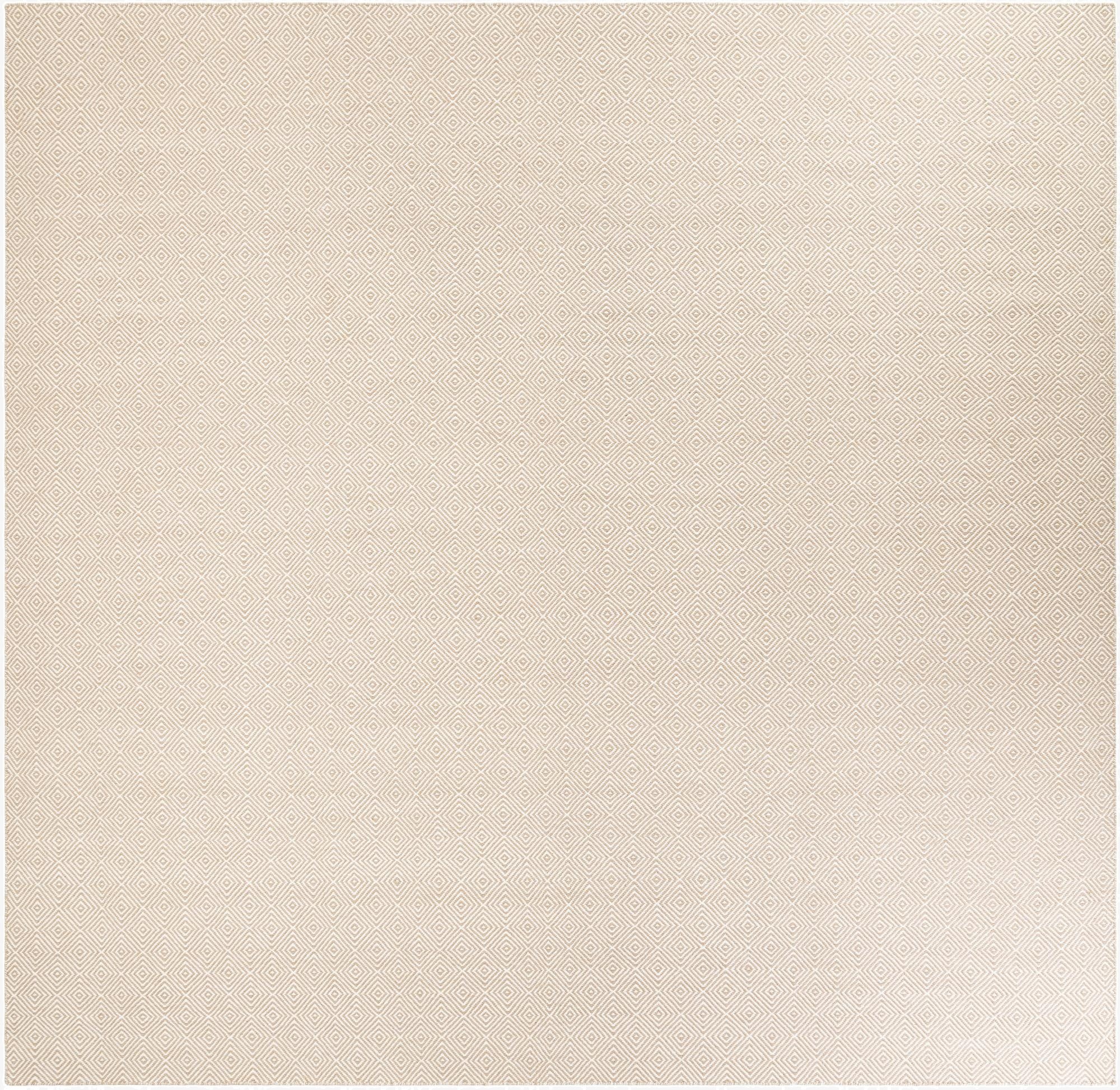 Primary image 12' x 12'  Hand Woven Geo Trellis Flatweave Square Rug