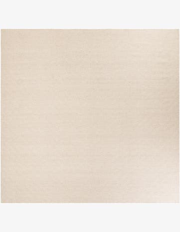 Beige Hand Woven Geo Trellis Flatweave Square Rug