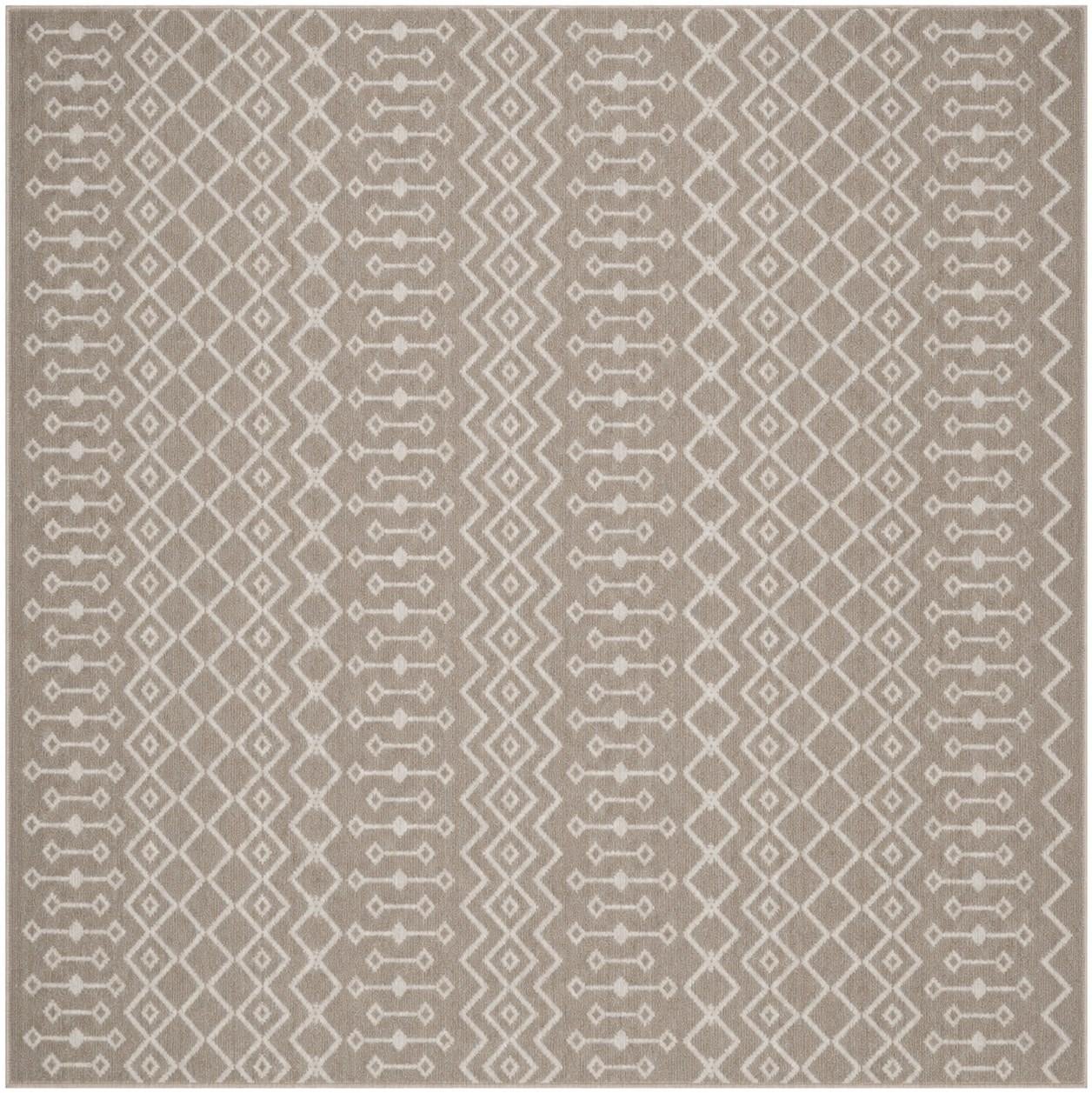 Beige Kasbah Trellis Square Rug