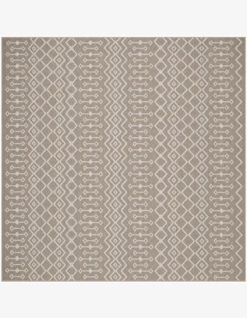 Beige Kasbah Trellis Square Rug