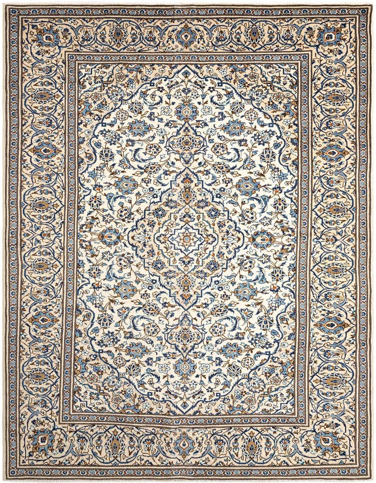 Detail image of 6' 7 x 10' 2 Kashan Wool Square Rug