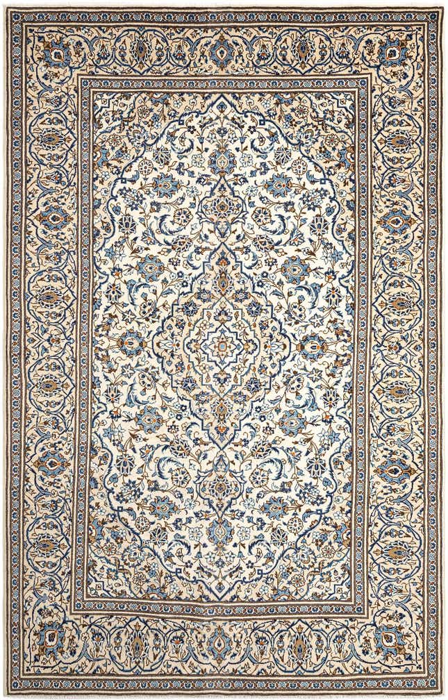 6' 7 x 10' 2 Kashan Wool Square Rug