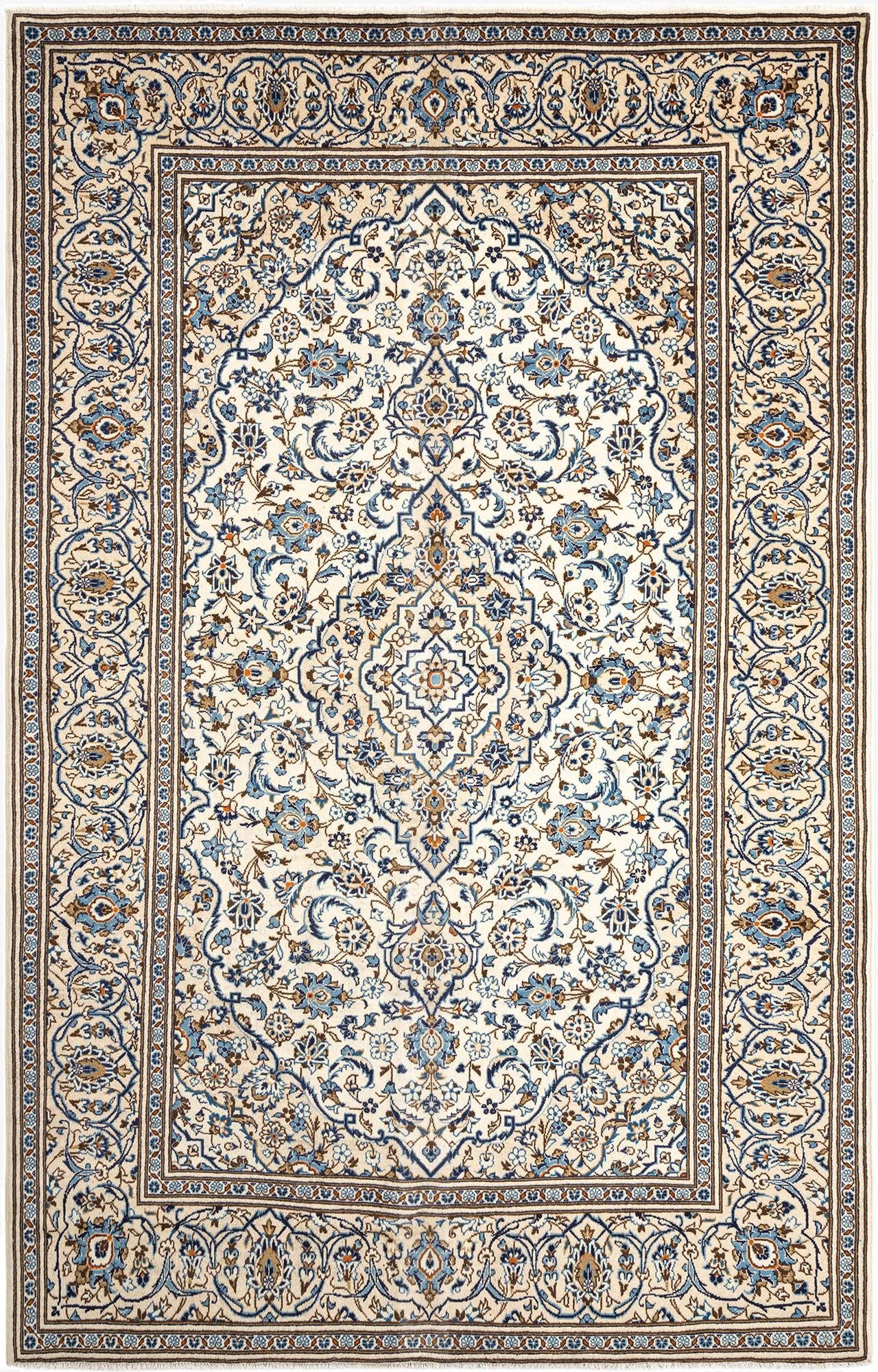 9' 11 x 10' 3 Kashan Wool Square Rug