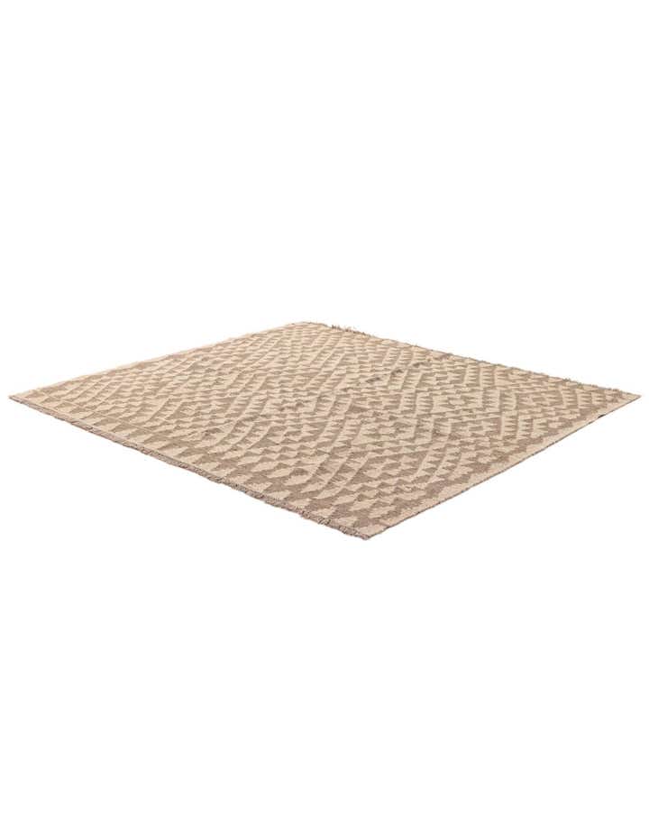 4' 9 x 5' 3 Hand Woven Kilim Maymana Wool Square Rug