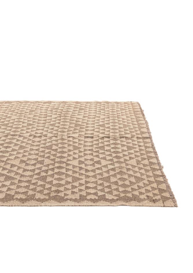 Detail image of 4' 9 x 5' 3 Hand Woven Kilim Maymana Wool Square Rug