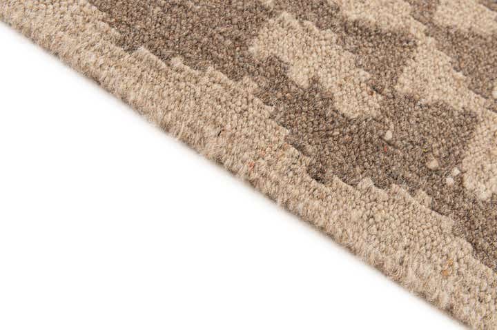 4' 9 x 5' 3 Hand Woven Kilim Maymana Wool Square Rug