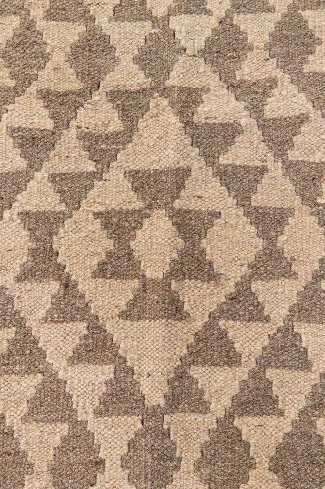 4' 9 x 5' 3 Hand Woven Kilim Maymana Wool Square Rug