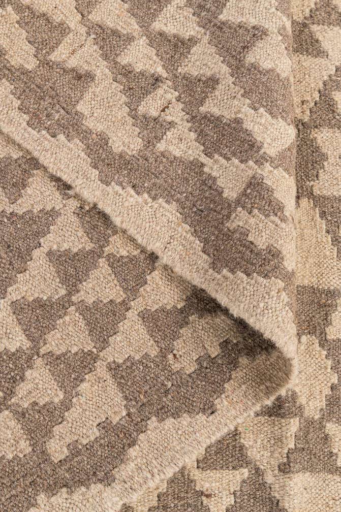 4' 9 x 5' 3 Hand Woven Kilim Maymana Wool Square Rug