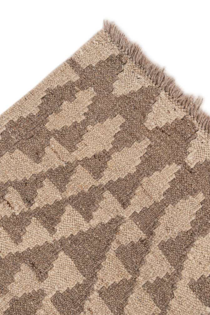 4' 9 x 5' 3 Hand Woven Kilim Maymana Wool Square Rug