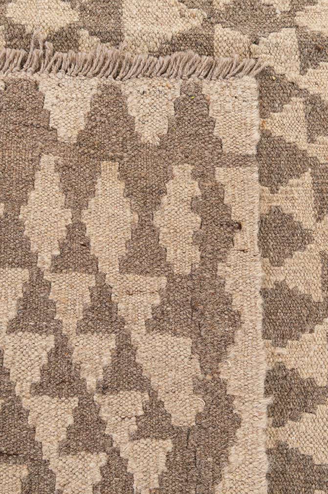 4' 9 x 5' 3 Hand Woven Kilim Maymana Wool Square Rug