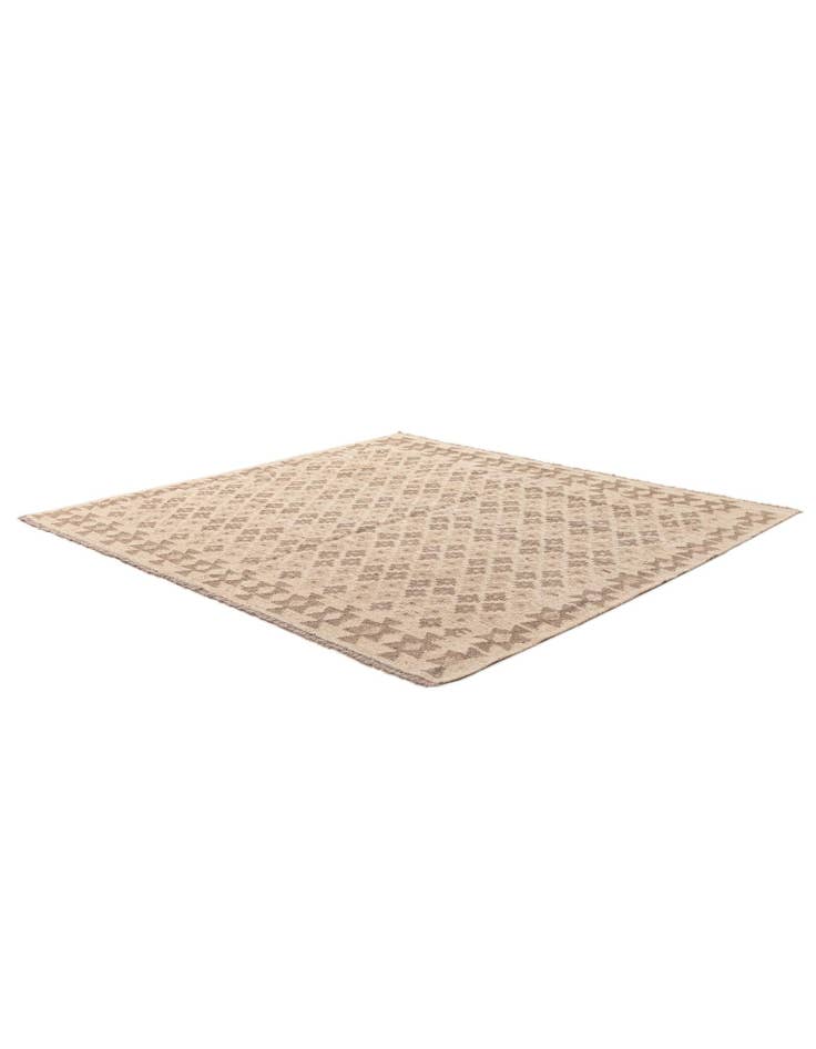 Detail image of 5' 1 x 5' 2 Hand Woven Kilim Maymana Wool Square Rug