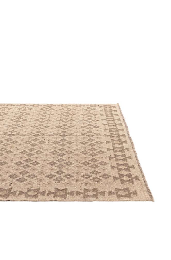 5' 1 x 5' 2 Hand Woven Kilim Maymana Wool Square Rug