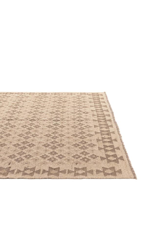 Detail image of 5' 1 x 5' 2 Hand Woven Kilim Maymana Wool Square Rug