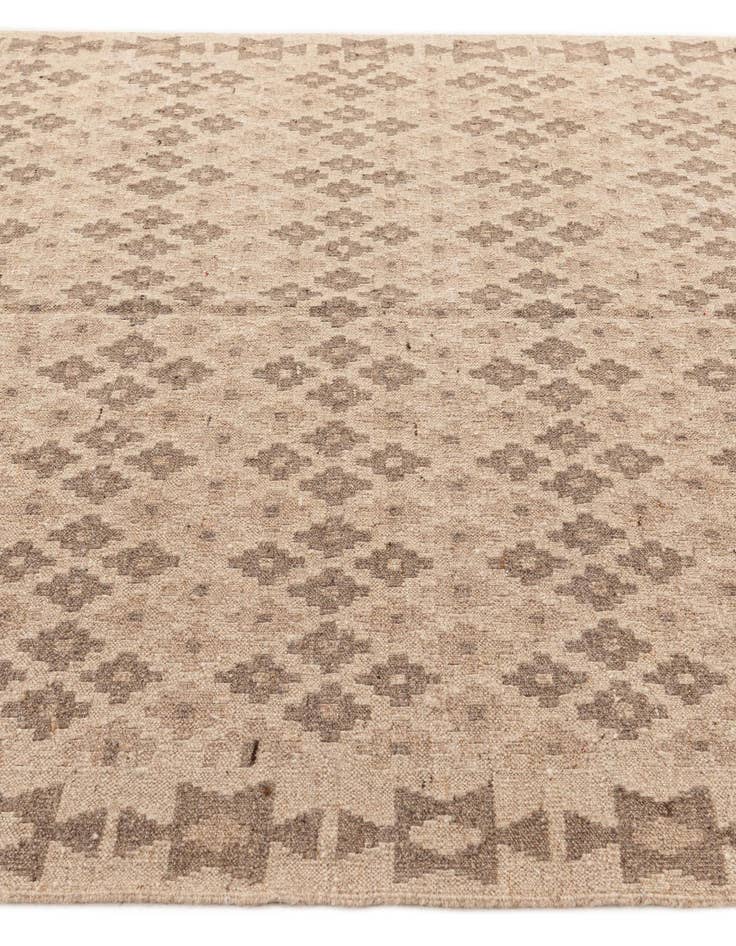 Detail image of 5' 1 x 5' 2  Hand Woven Kilim Maymana Wool Square Rug