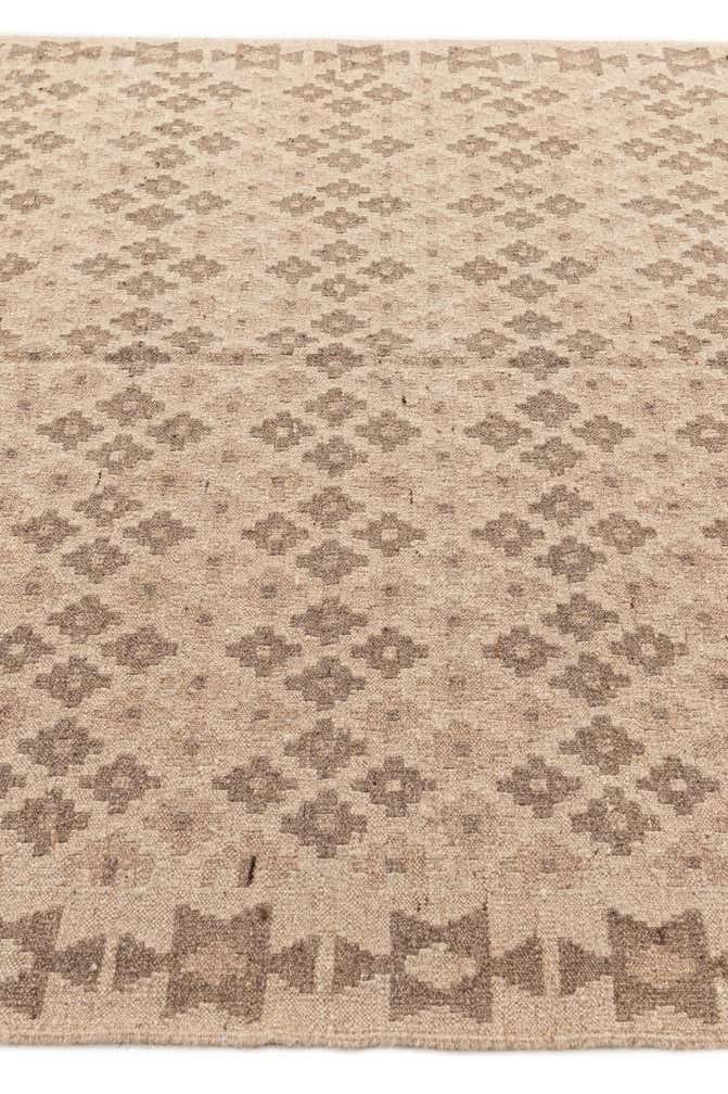 5' 1 x 5' 2 Hand Woven Kilim Maymana Wool Square Rug