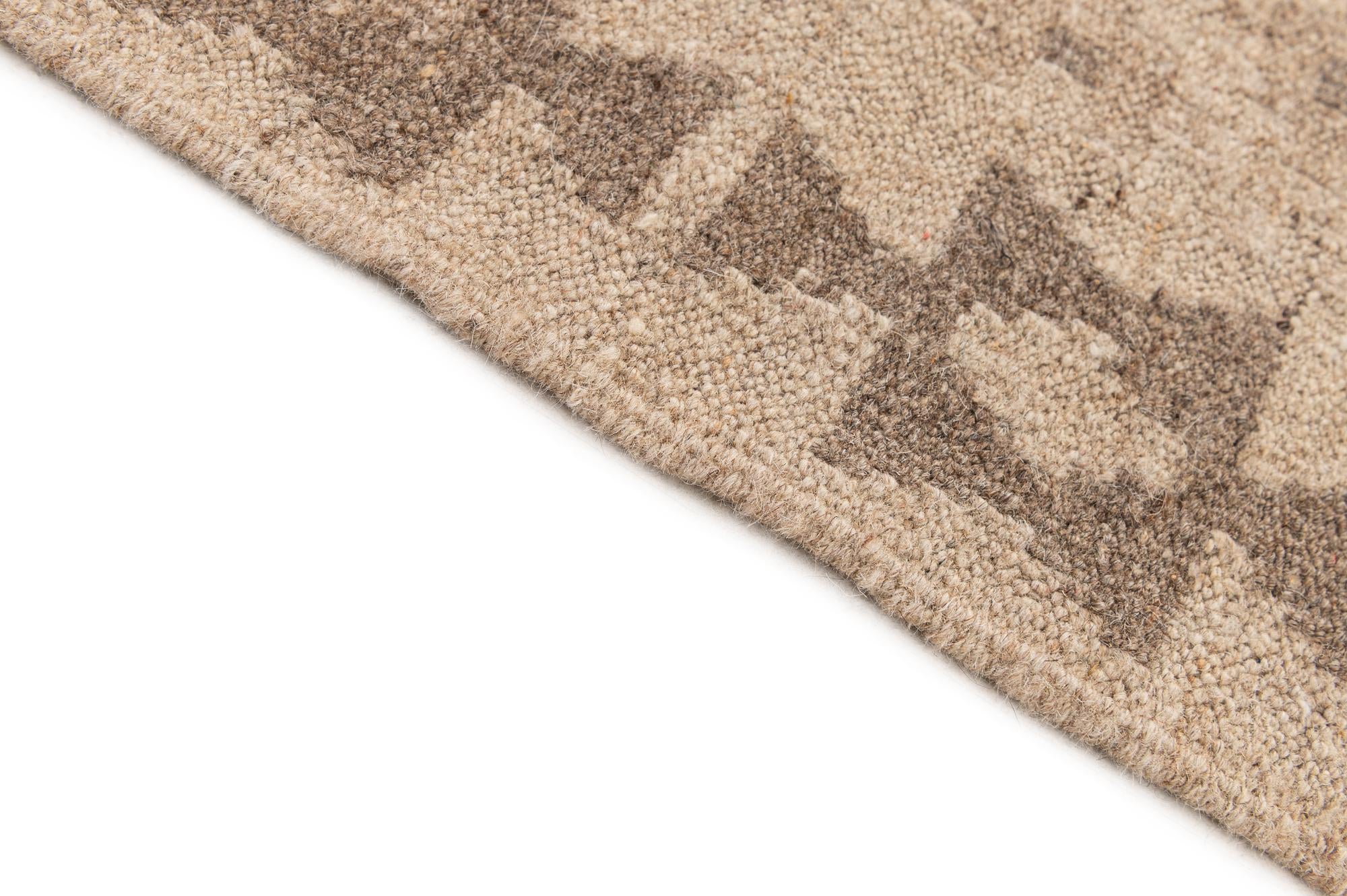 5' 1 x 5' 2 Hand Woven Kilim Maymana Wool Square Rug