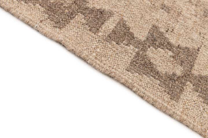 5' 1 x 5' 2 Hand Woven Kilim Maymana Wool Square Rug