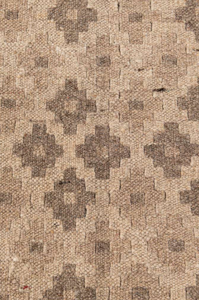5' 1 x 5' 2 Hand Woven Kilim Maymana Wool Square Rug