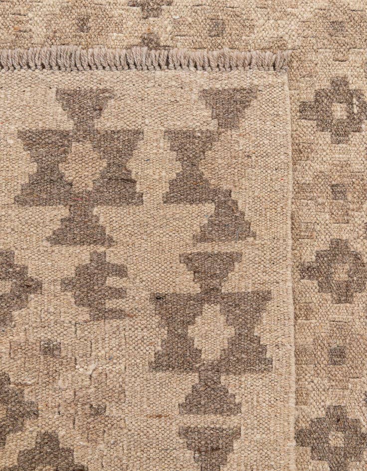 Detail image of 5' 1 x 5' 2  Hand Woven Kilim Maymana Wool Square Rug