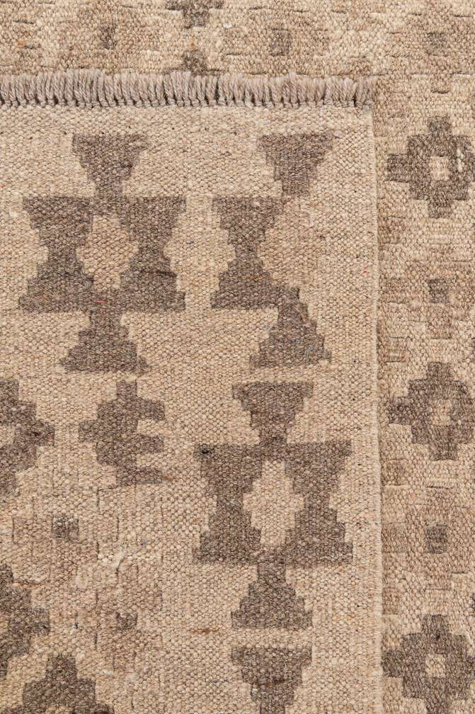 5' 1 x 5' 2 Hand Woven Kilim Maymana Wool Square Rug