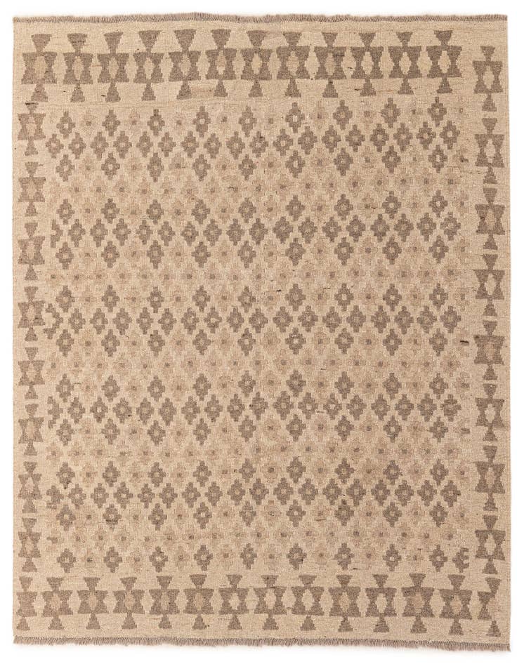Detail image of 5' 1 x 5' 2 Hand Woven Kilim Maymana Wool Square Rug