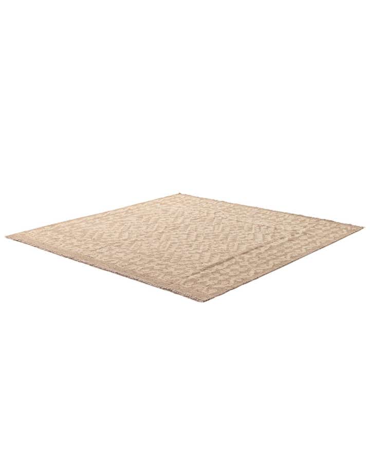 5' 2 x 5' 3 Hand Woven Kilim Maymana Wool Square Rug