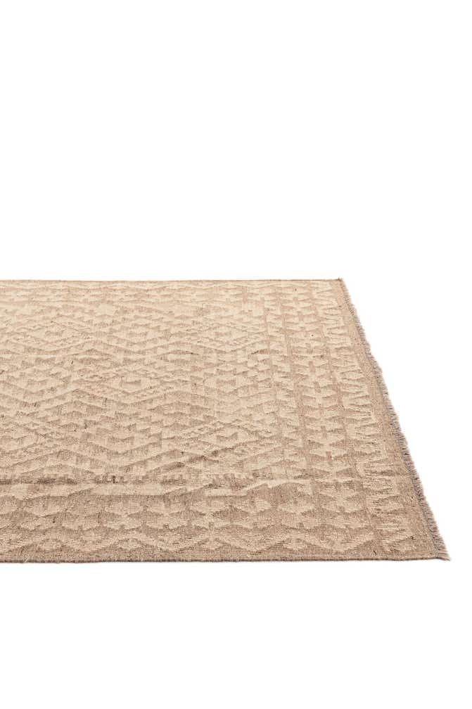 5' 2 x 5' 3 Hand Woven Kilim Maymana Wool Square Rug