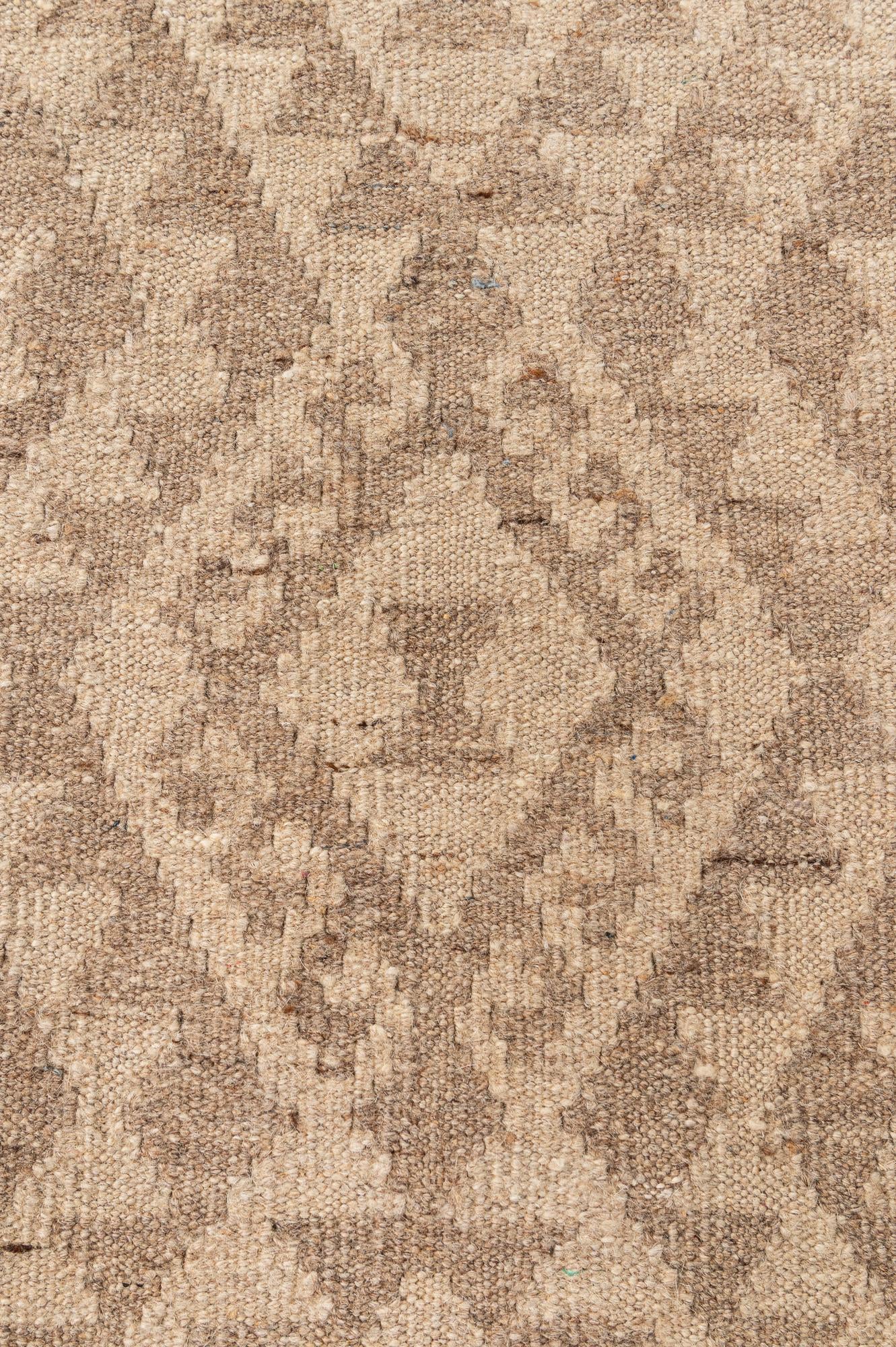 5' 2 x 5' 3 Hand Woven Kilim Maymana Wool Square Rug