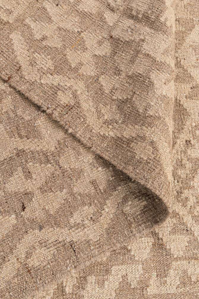 5' 2 x 5' 3 Hand Woven Kilim Maymana Wool Square Rug