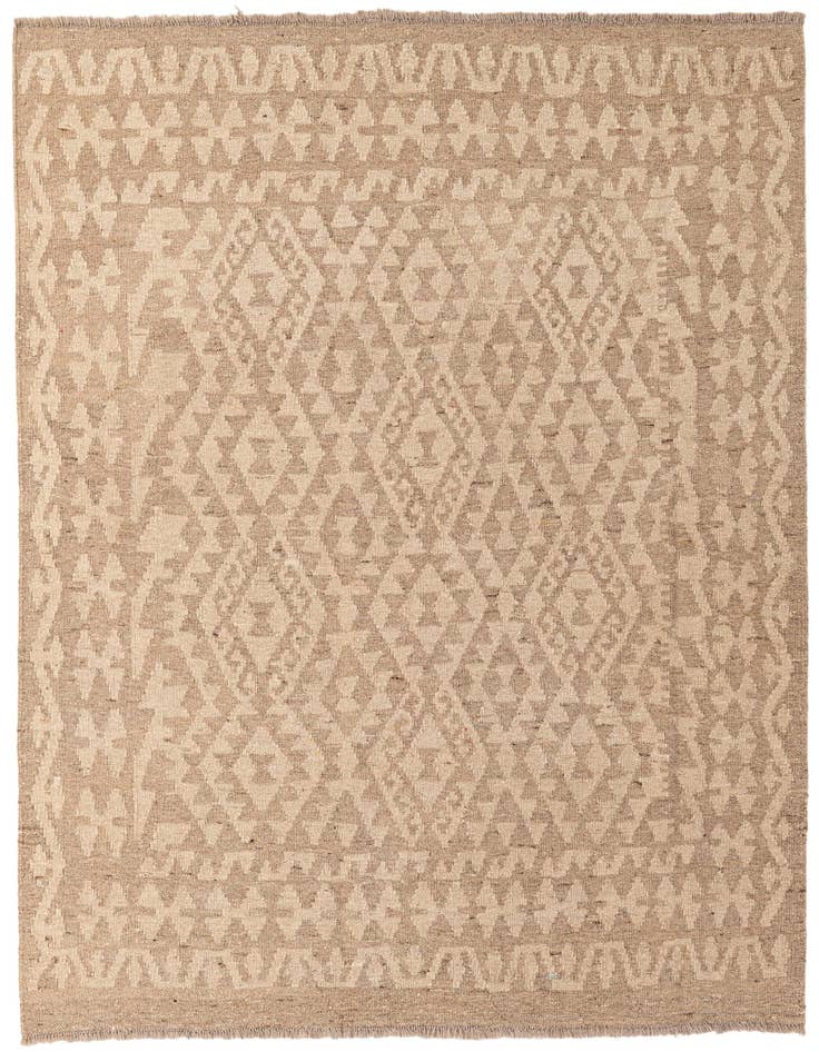 Detail image of 5' 2 x 5' 3 Hand Woven Kilim Maymana Wool Square Rug