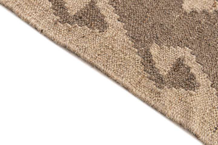 6' 7 x 6' 8 Hand Woven Kilim Maymana Wool Square Rug