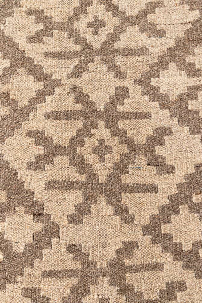 6' 7 x 6' 8 Hand Woven Kilim Maymana Wool Square Rug