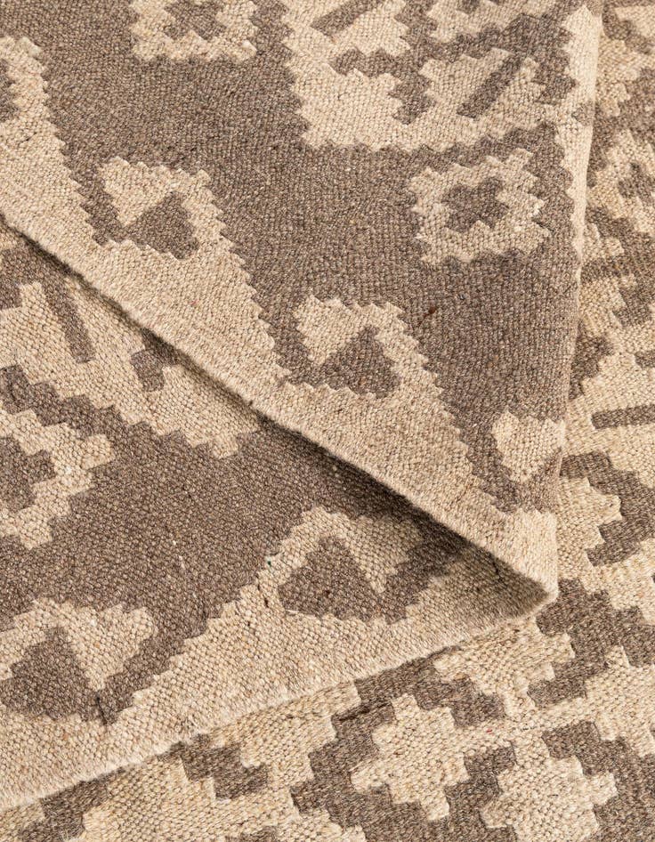 Detail image of 6' 7 x 6' 8  Hand Woven Kilim Maymana Wool Square Rug