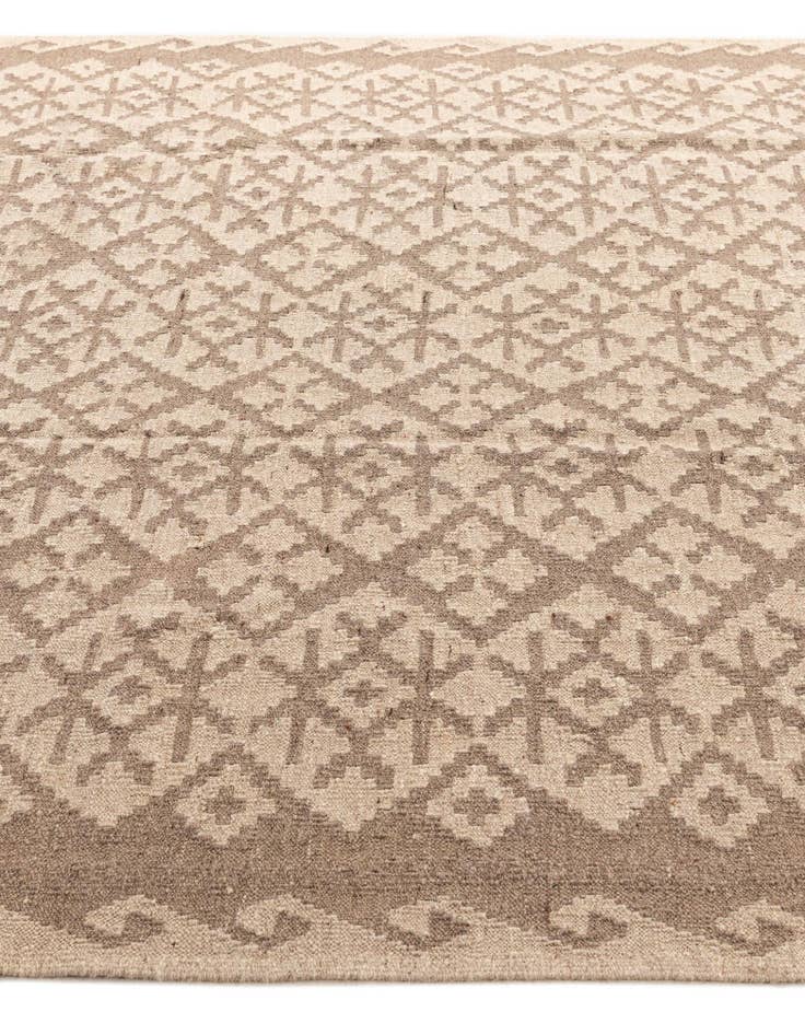 Detail image of 6' 6 x 6' 8  Hand Woven Kilim Maymana Wool Square Rug