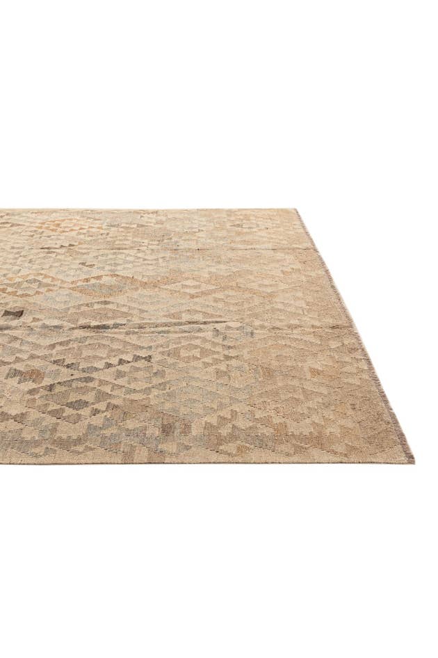 Detail image of 6' 10 x 7' Hand Woven Kilim Maymana Wool Square Rug